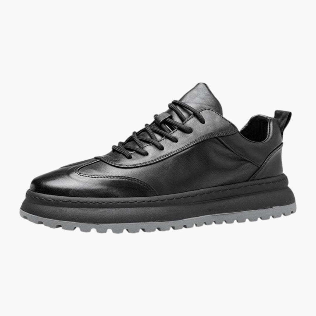 Herre lave sneakers med snørebånd foran og gummisål