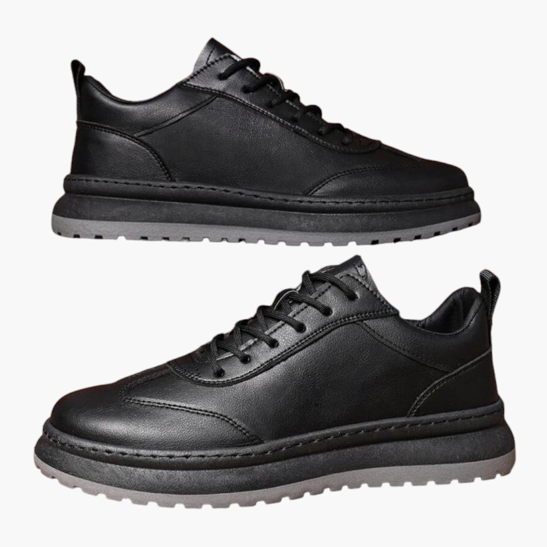 Herre lave sneakers med snørebånd foran og gummisål
