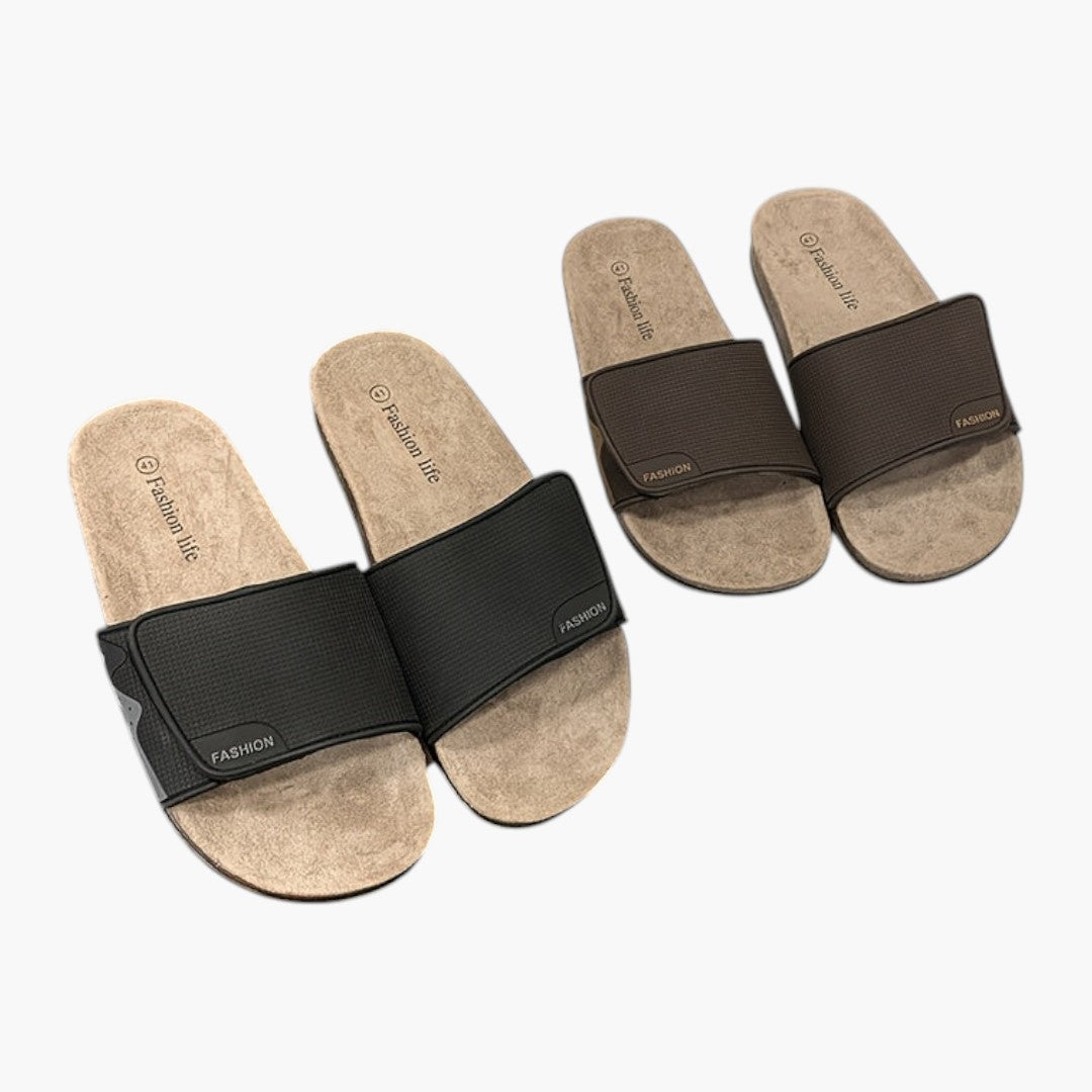 Zapatillas para hombres con cierre ajustable y suela antideslizante