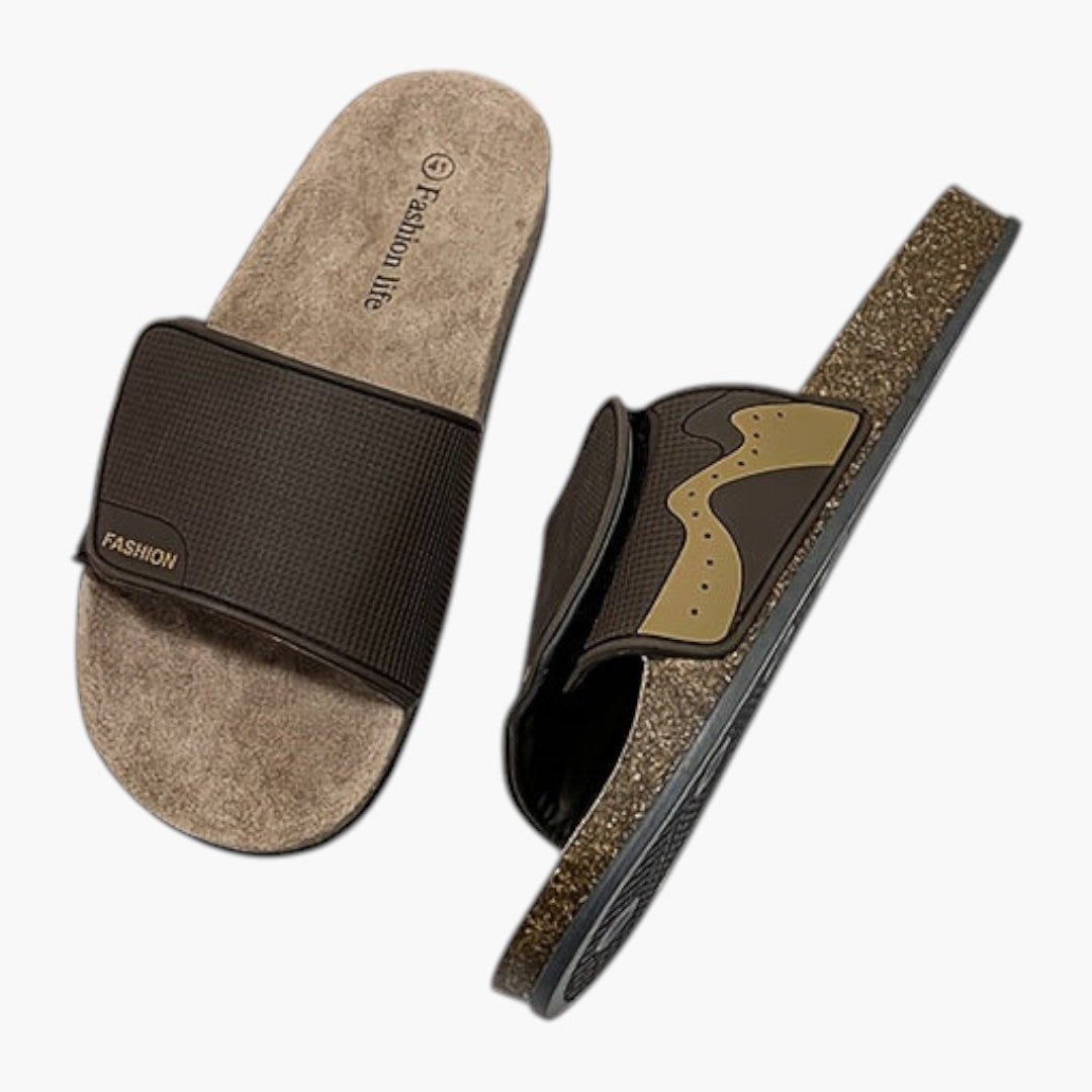 Zapatillas para hombres con cierre ajustable y suela antideslizante