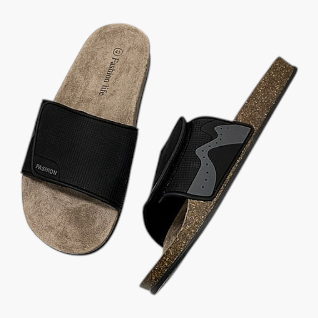 Zapatillas para hombres con cierre ajustable y suela antideslizante