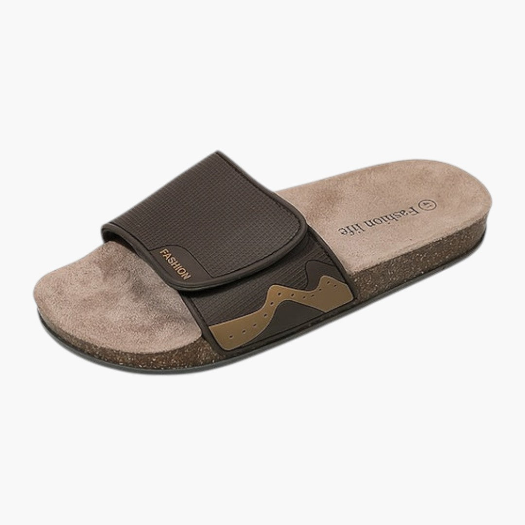 Zapatillas para hombres con cierre ajustable y suela antideslizante