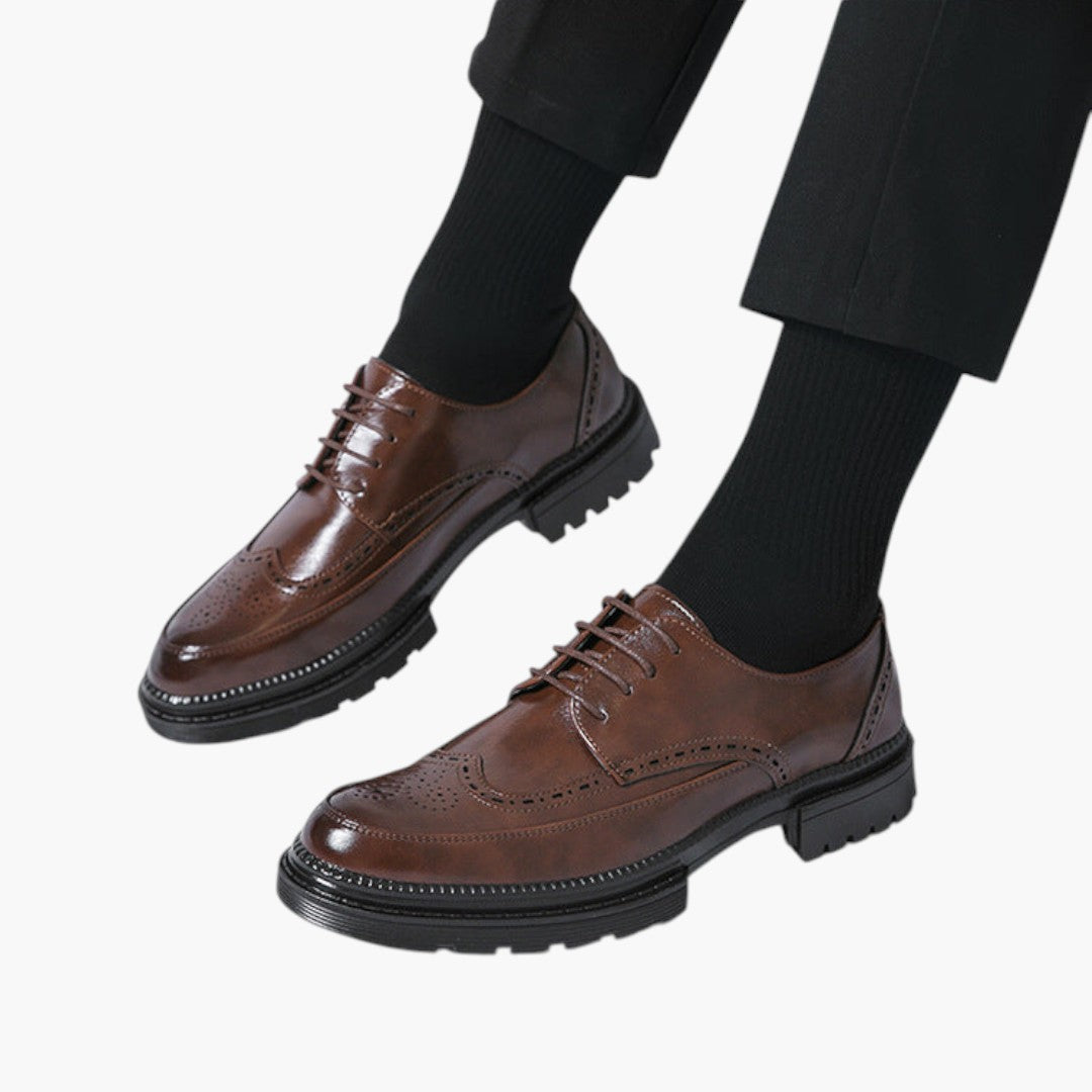 Hommes Chaussures Brogue avec Dessus PU et Semelle Caoutchouc