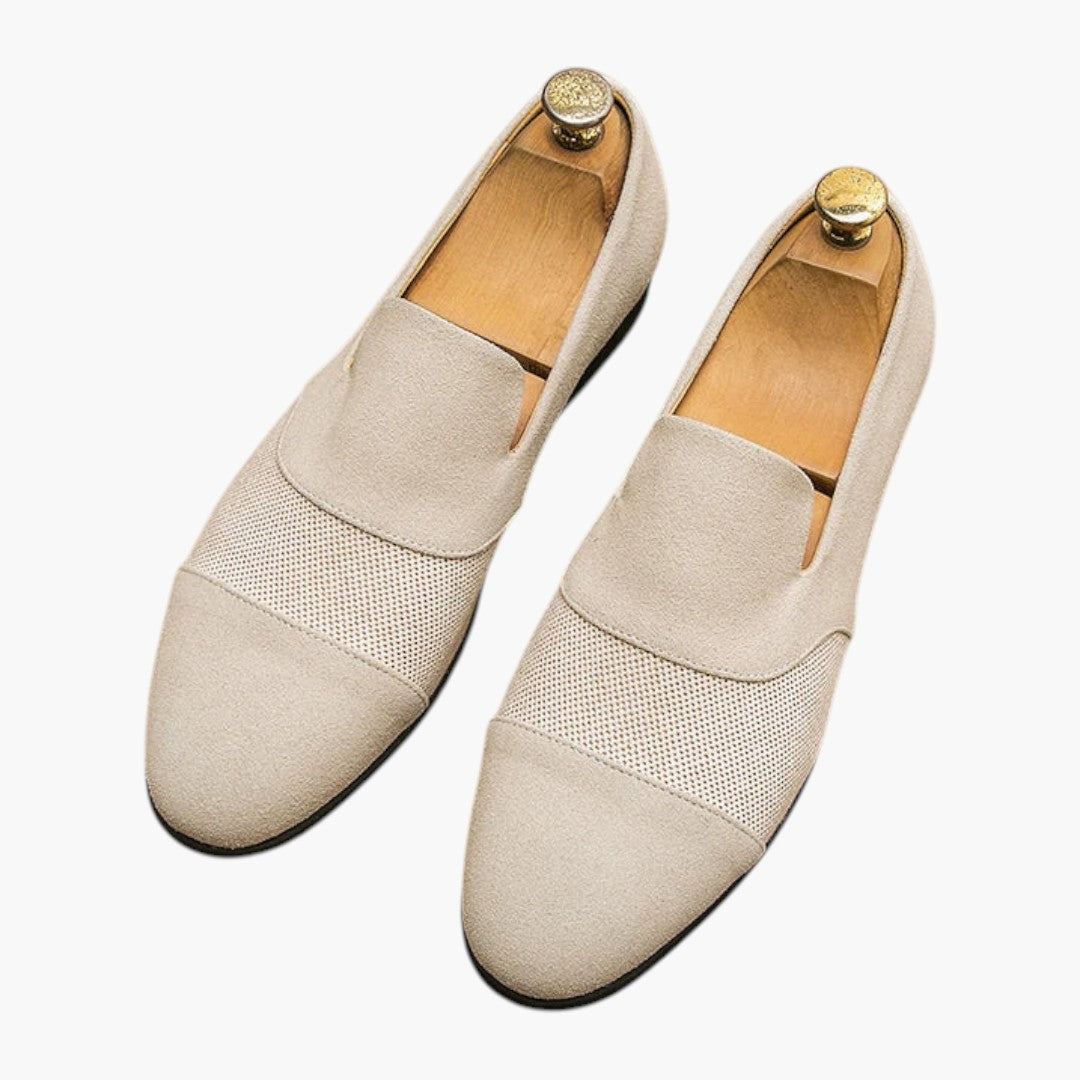 Hommes Mocassins avec Dessus en Cuir et Finition Givrée