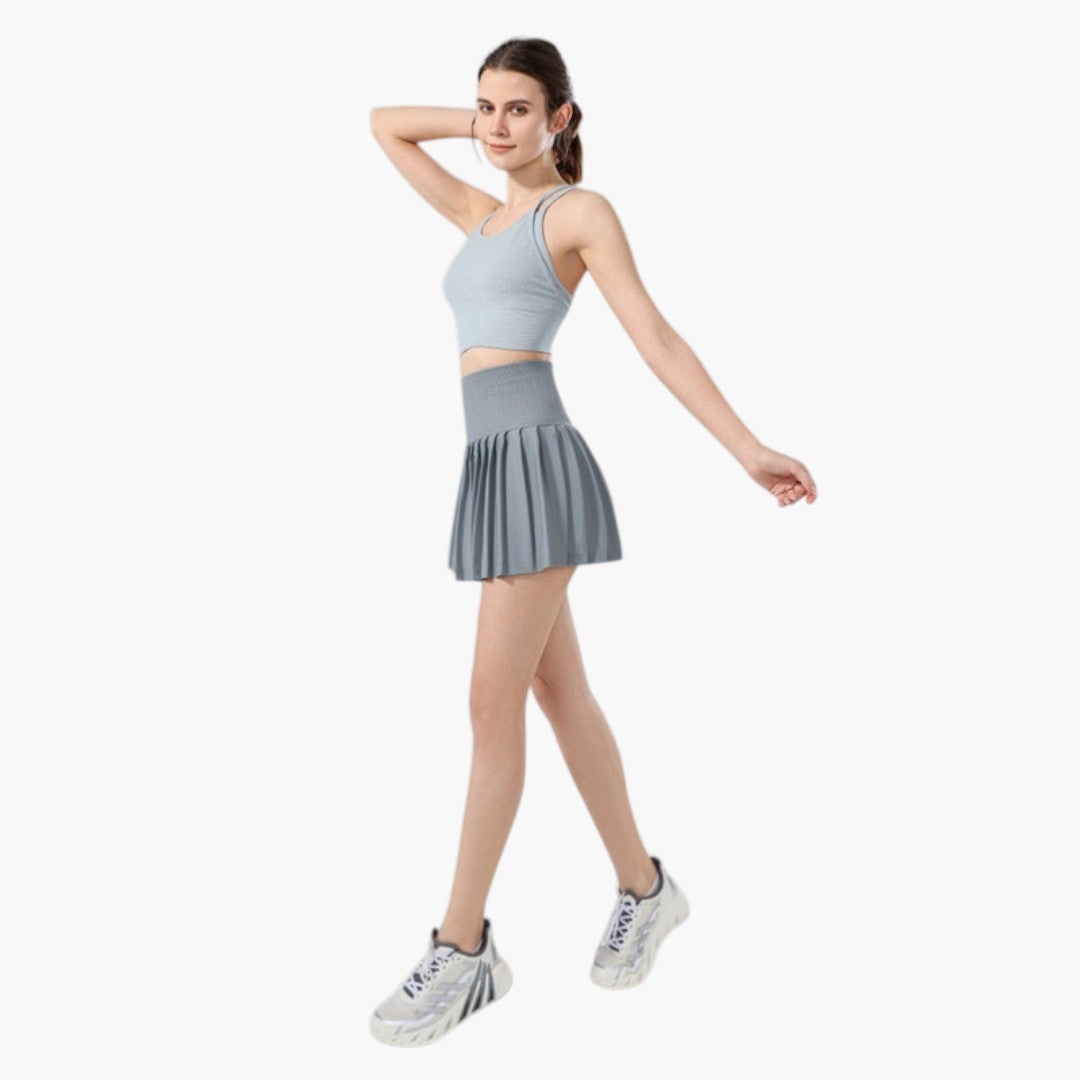 Jupe Short Femme a Cordon de Serrage et Short Intérieur