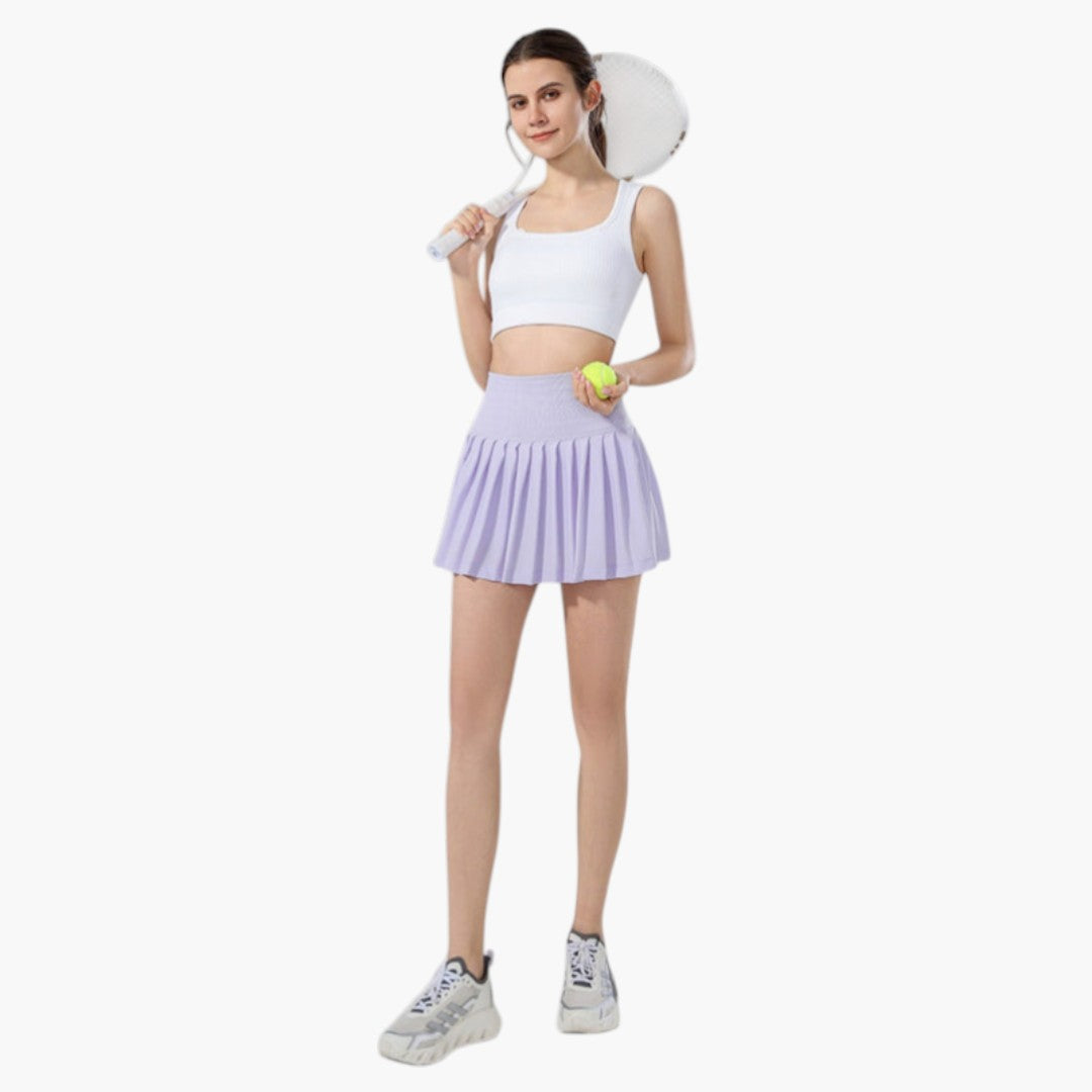 Jupe Short Femme a Cordon de Serrage et Short Intérieur