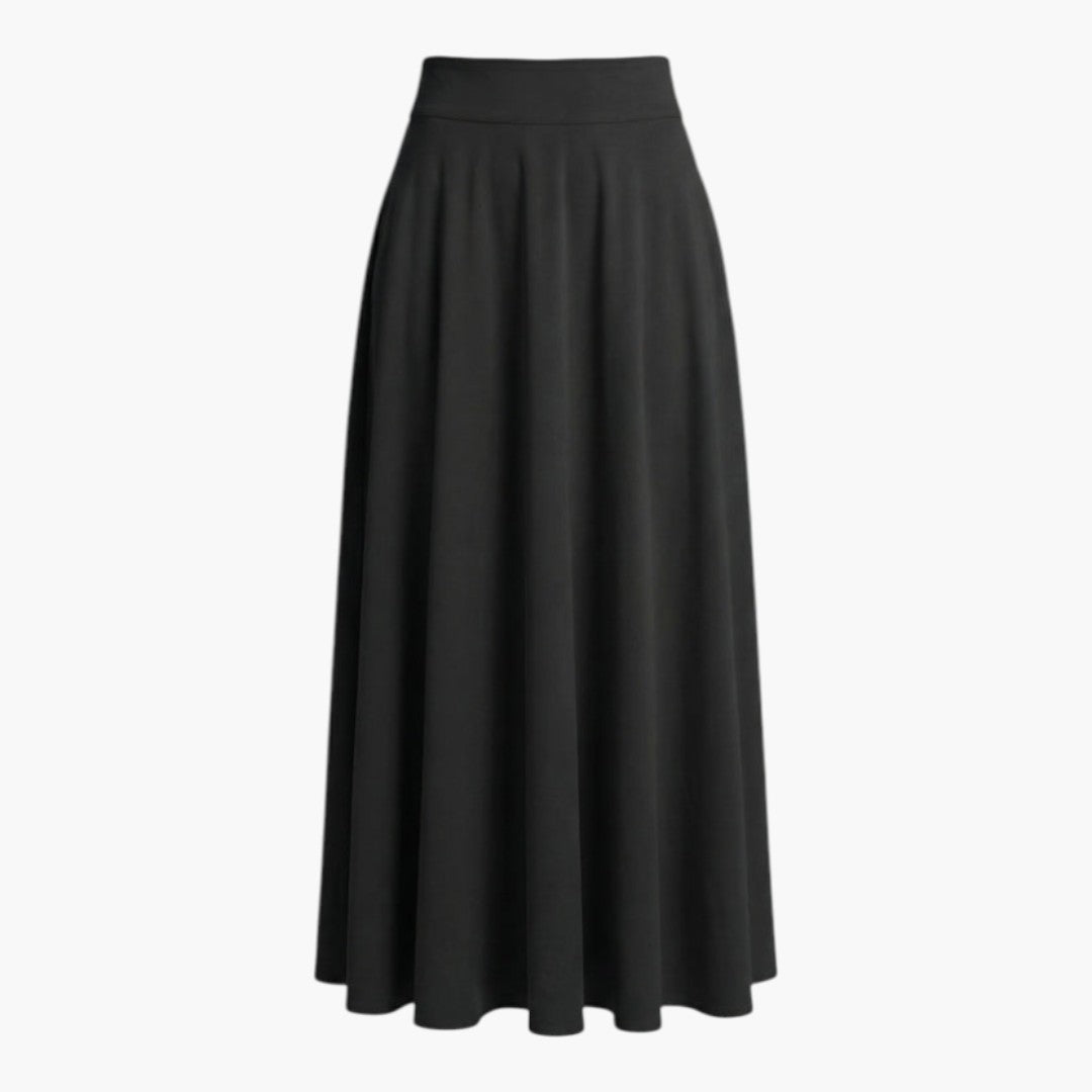 Jupe longue femme avec poches latérales et large taille