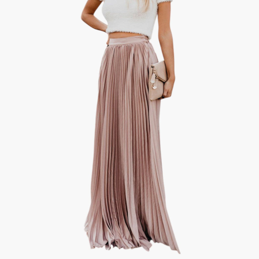 Jupe pour femme taille haute avec plis
