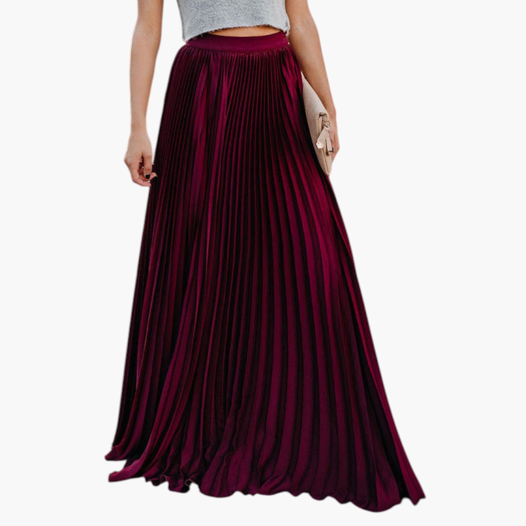 Jupe pour femme taille haute avec plis