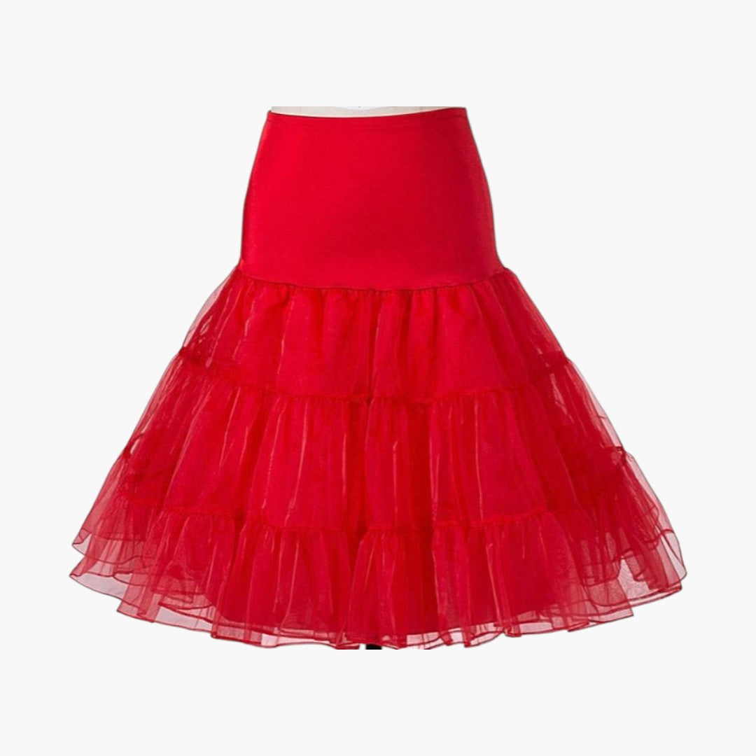 Jupon Femme avec Taille Élastique et Volants Superposés