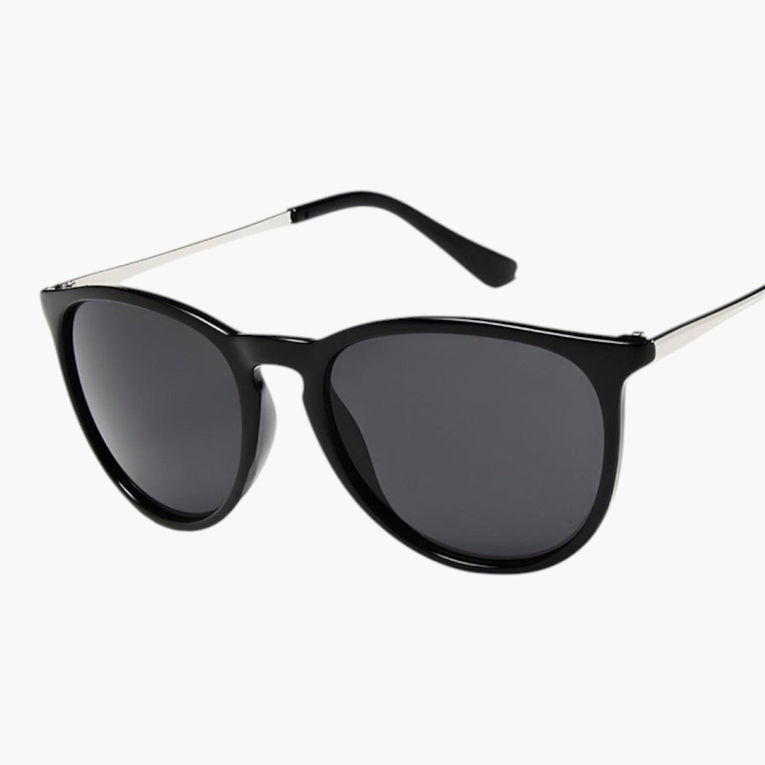 Damen-Sonnenbrille mit Cat-Eye-Form und Metallbügeln