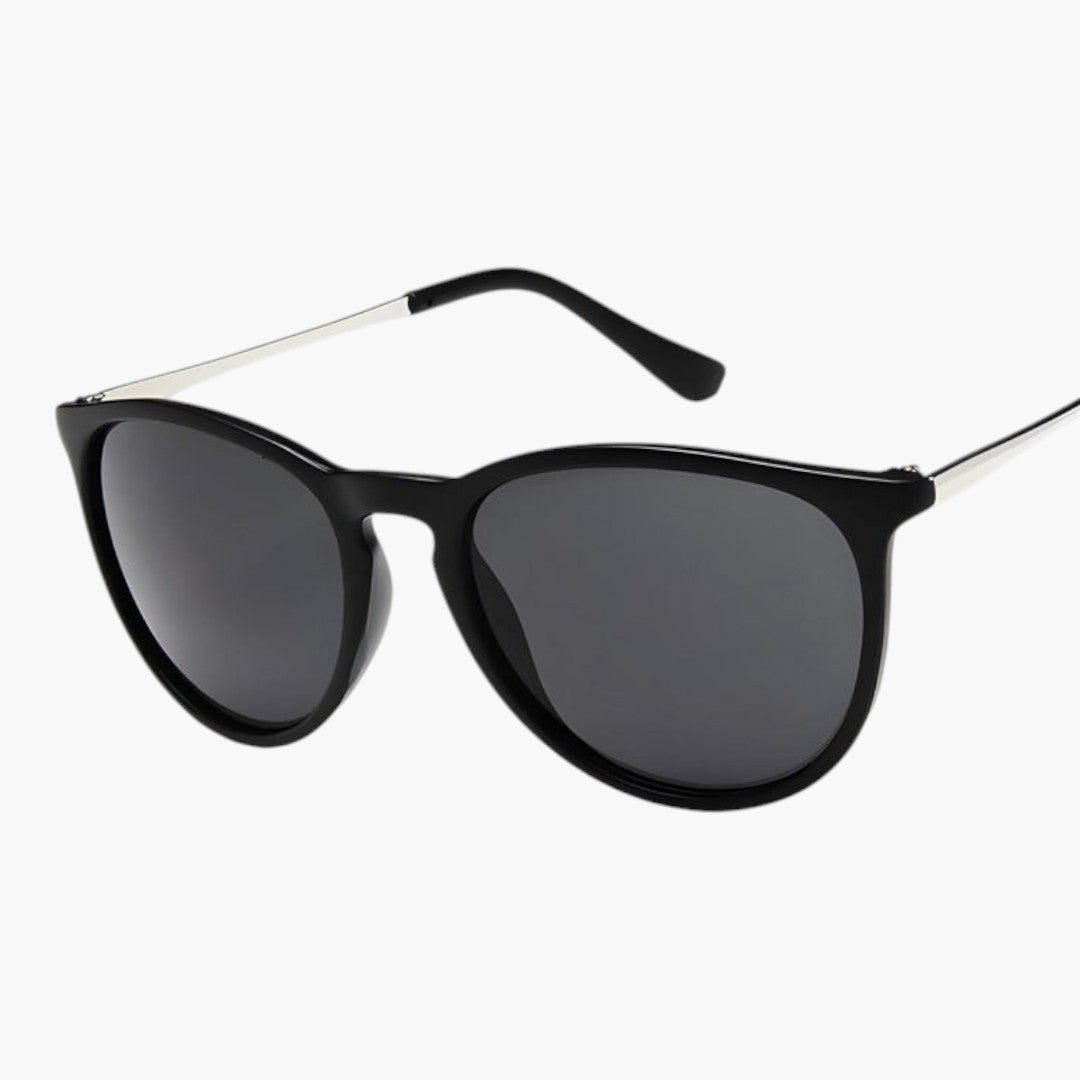 Damen-Sonnenbrille mit Cat-Eye-Form und Metallbügeln