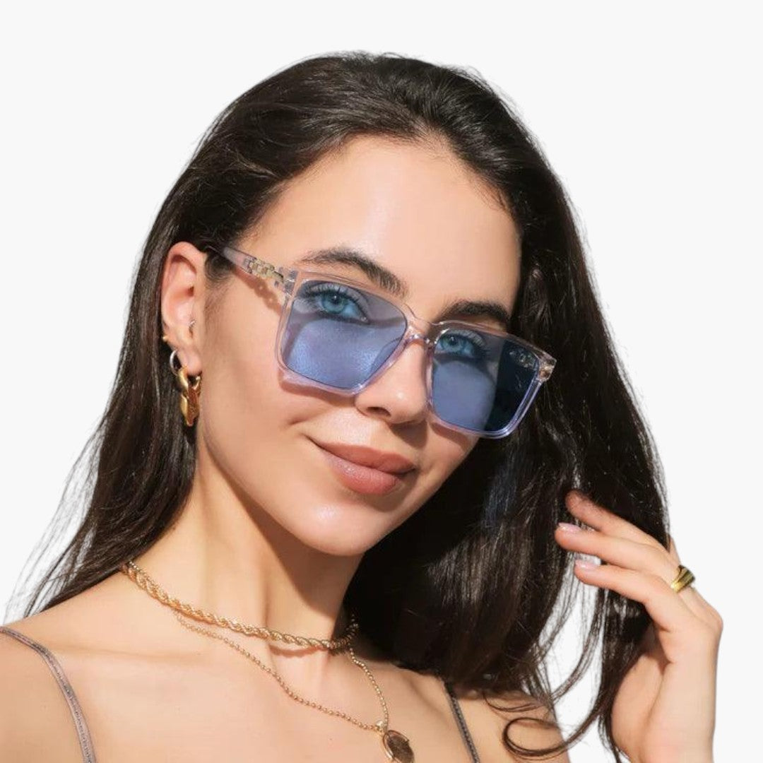 Gafas de sol para mujer con montura cuadrada y lentes degradados