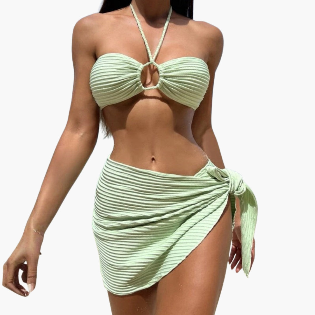 Badeanzug 2-teiliges Damen-Set mit Bikini-Ausschnitt