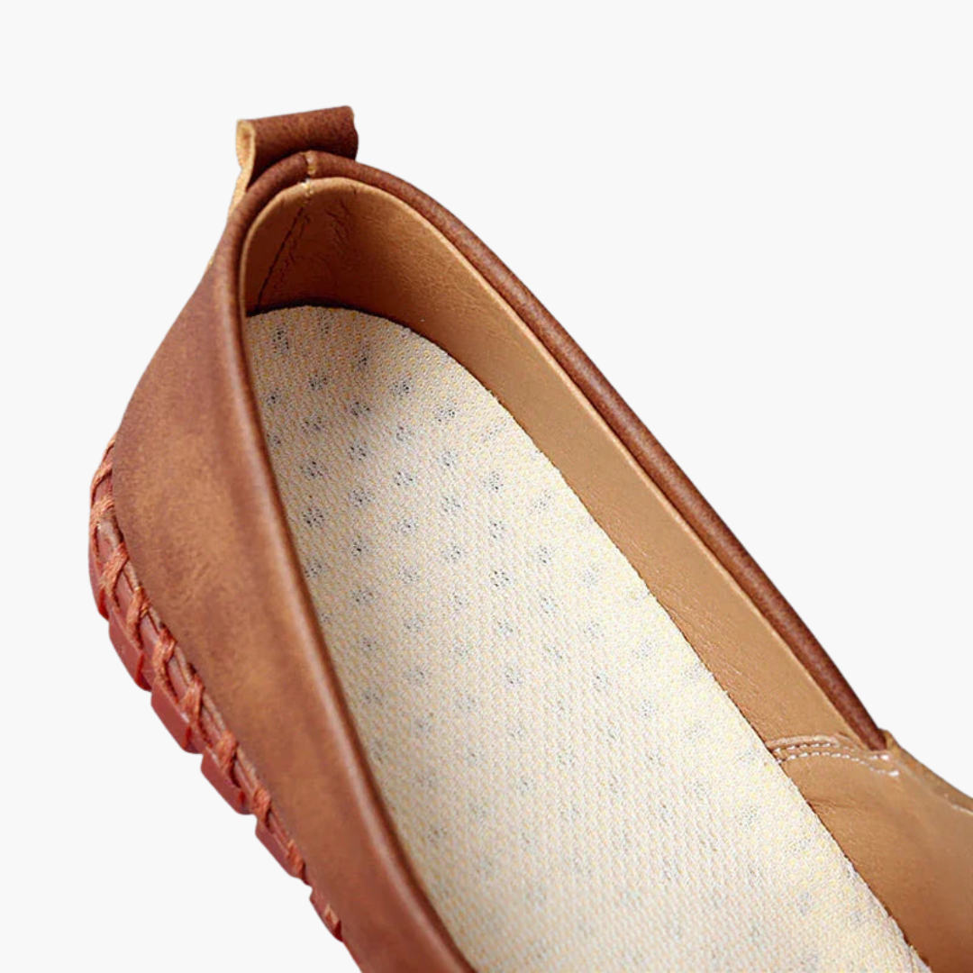 Herresko slip-on mokkasiner med syet sål
