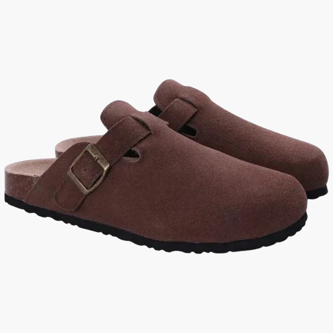 Mules sabots classiques pour homme avec semelle en liège et bride réglable