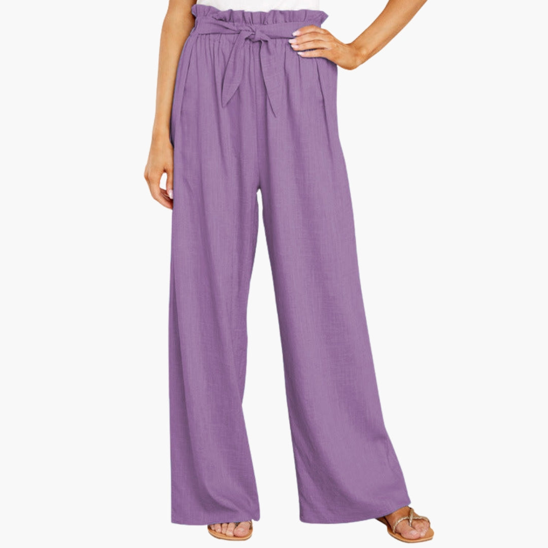 Pantalón ancho de verano para mujer con piernas anchas
