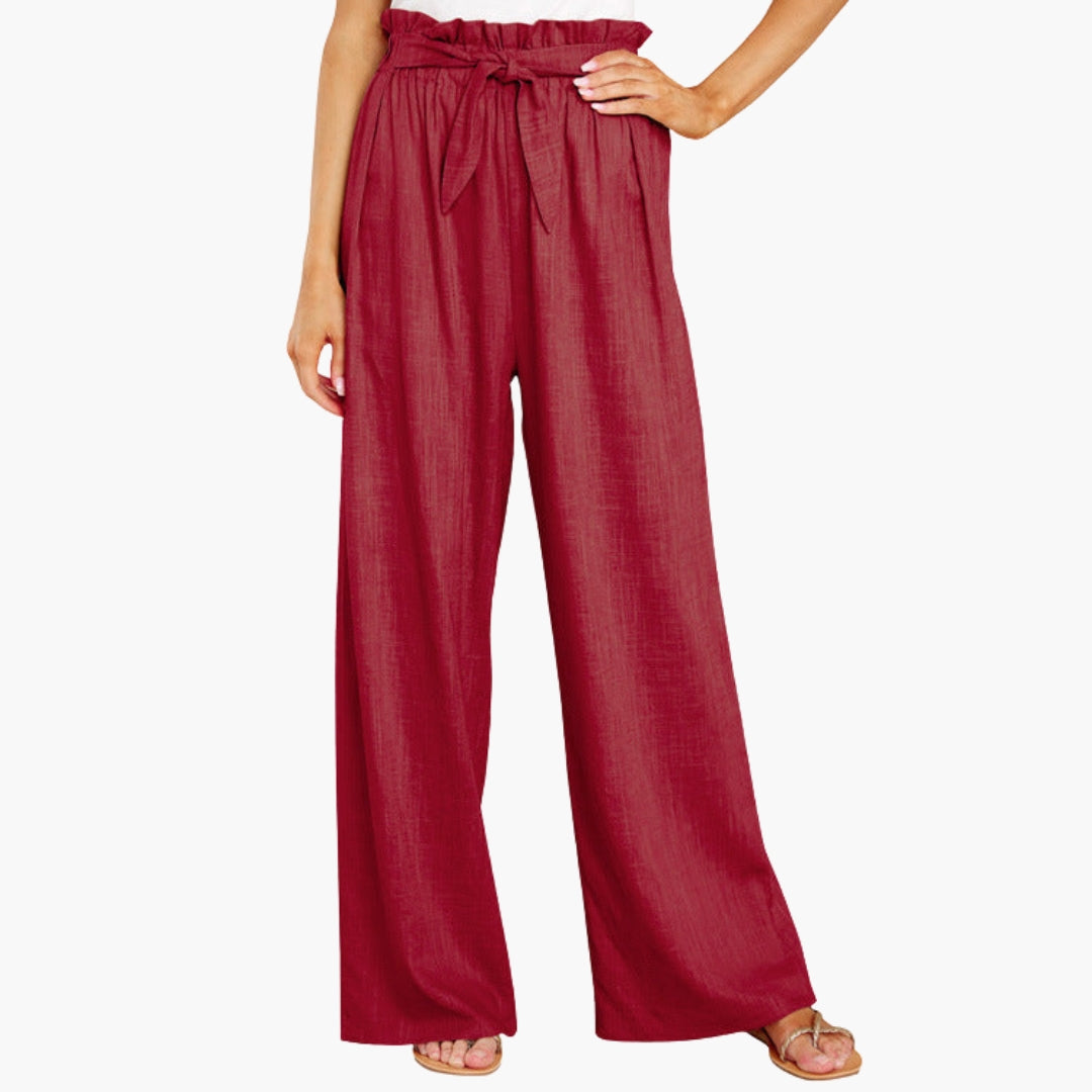 Pantalón ancho de verano para mujer con piernas anchas