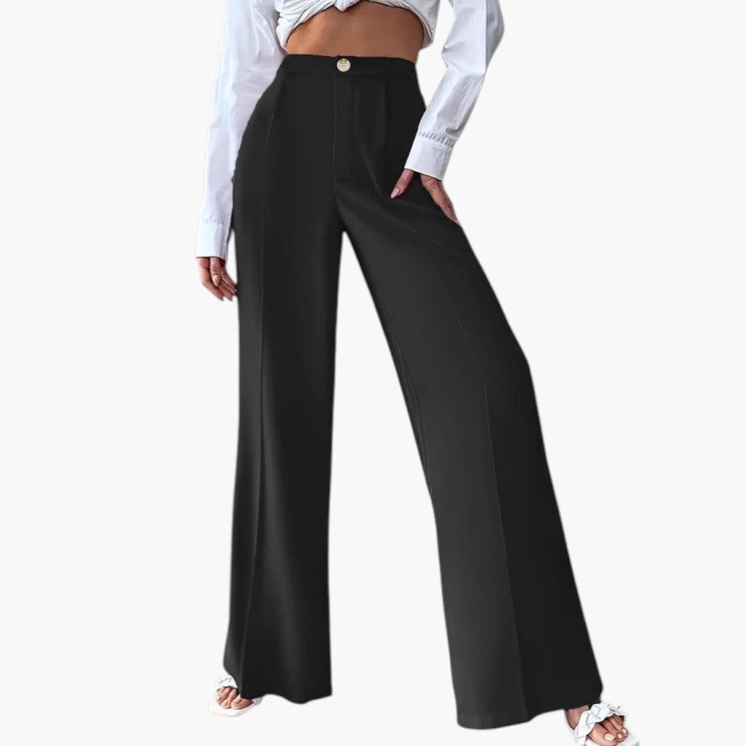 Palazzohose Damen Hohe Taille und Weites Bein