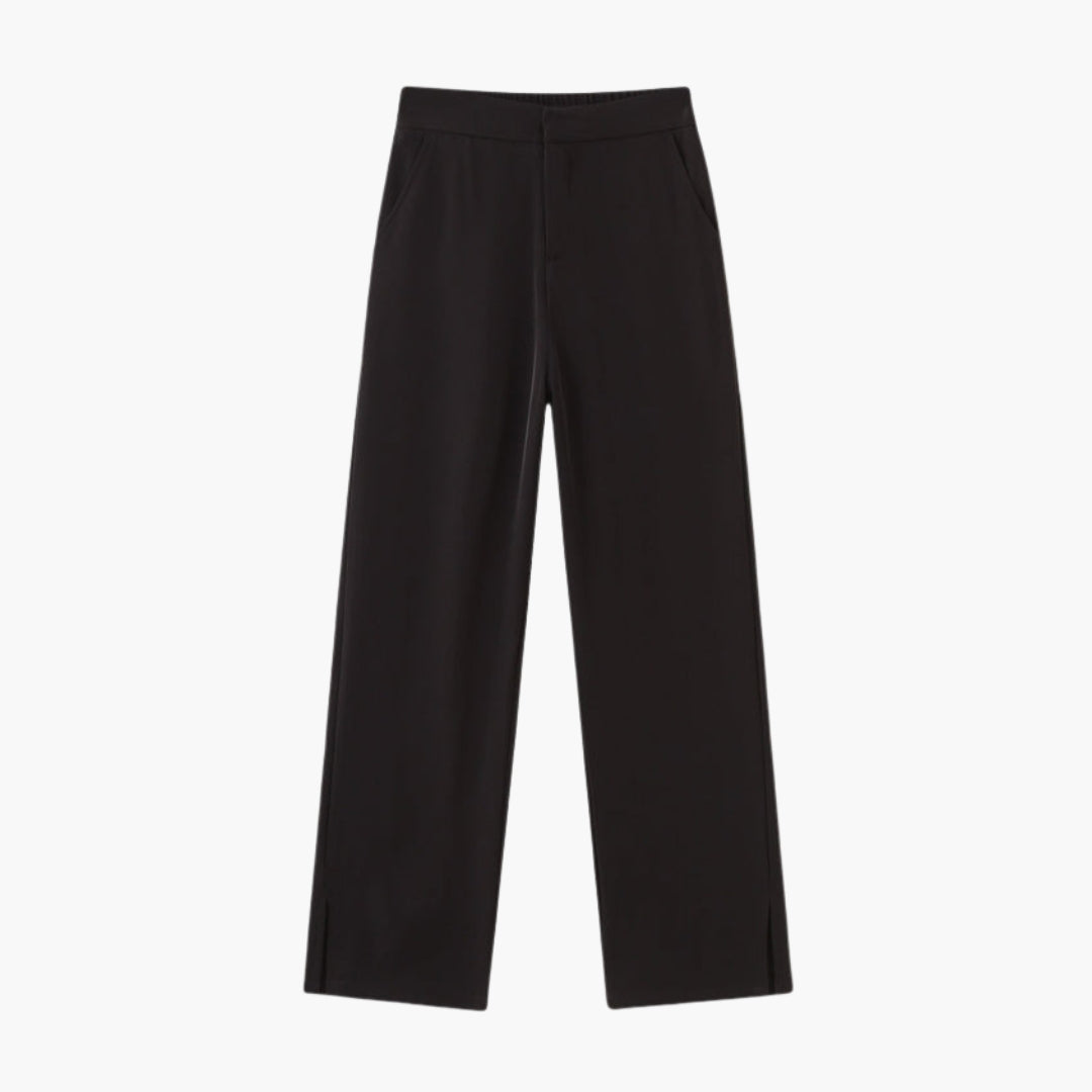 Palazzohose für Damen mit seitlichem Schlitz und weitem Bein