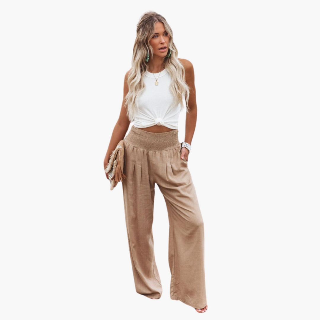 Pantalon Palazzo Femme avec Jambes Larges