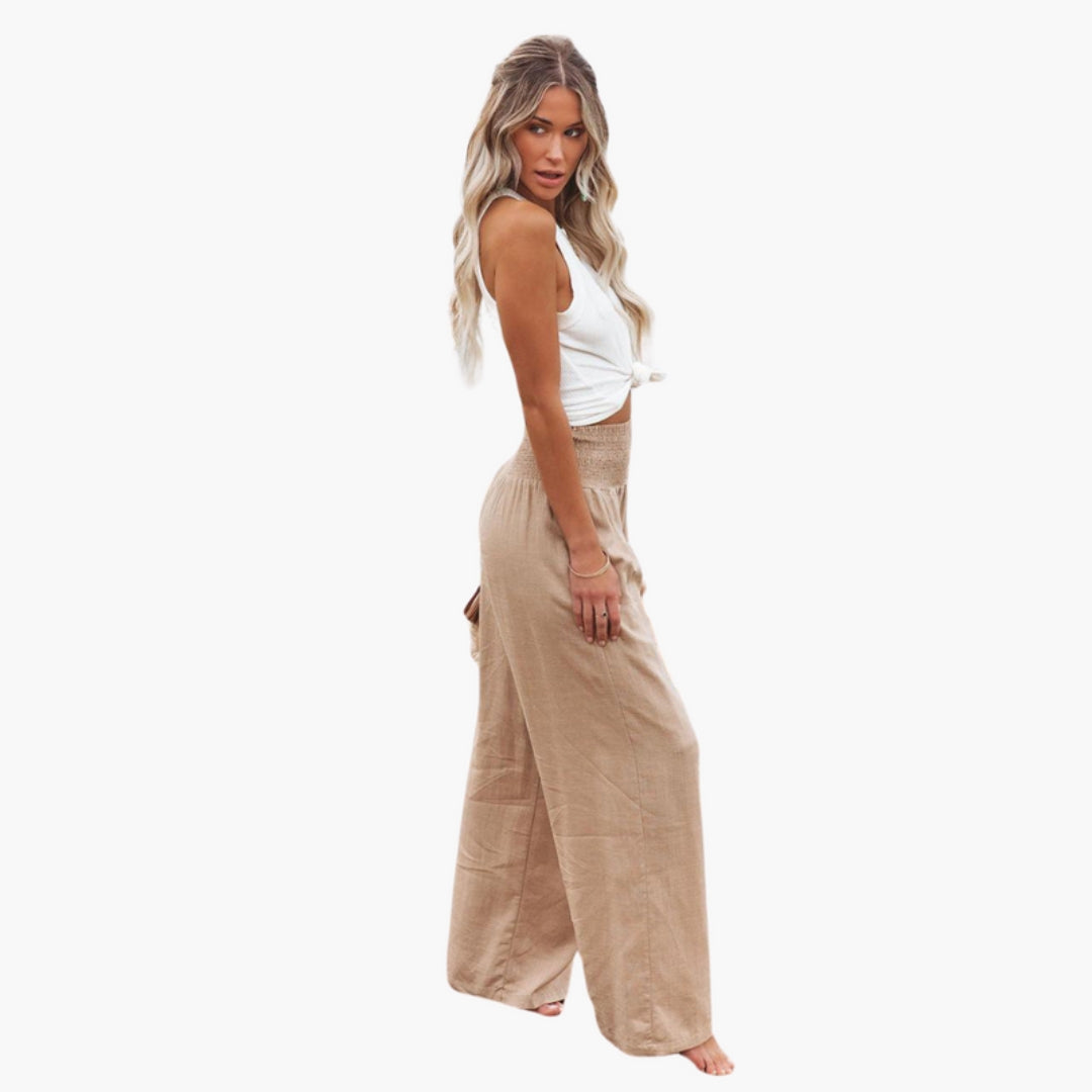 Pantalon Palazzo Femme avec Jambes Larges