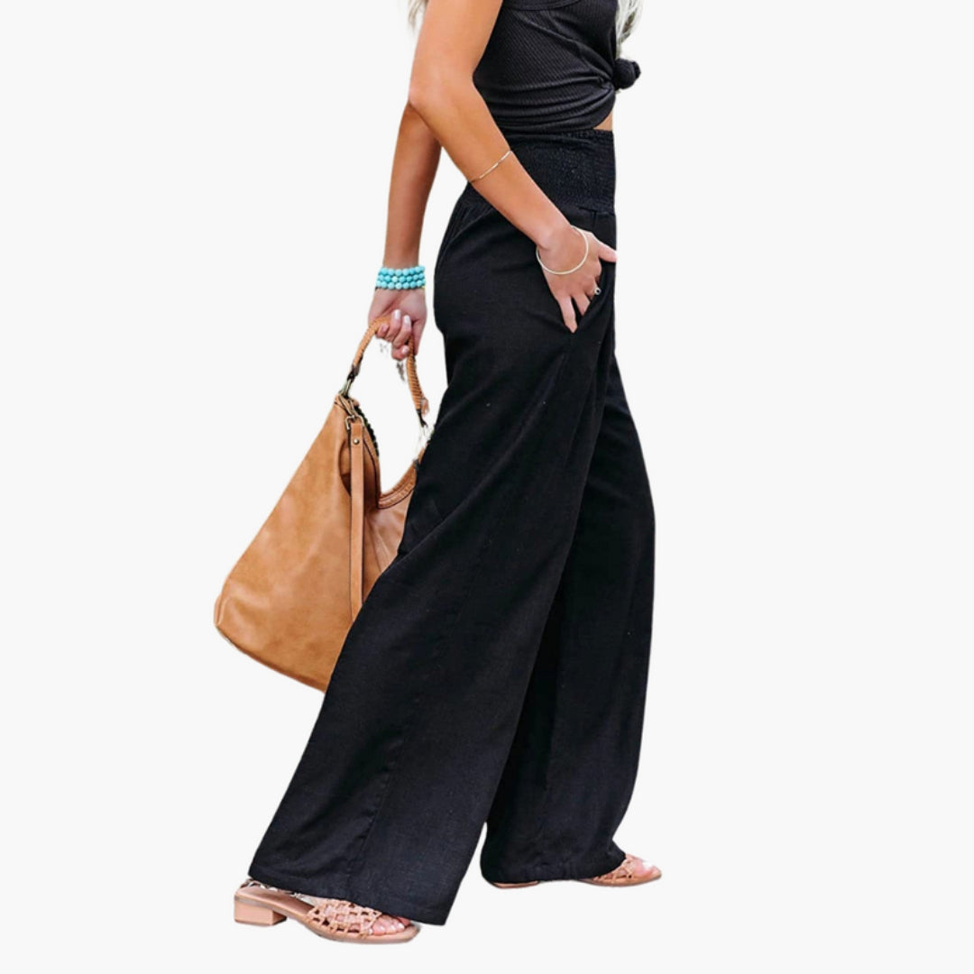 Pantalon Palazzo Femme avec Jambes Larges