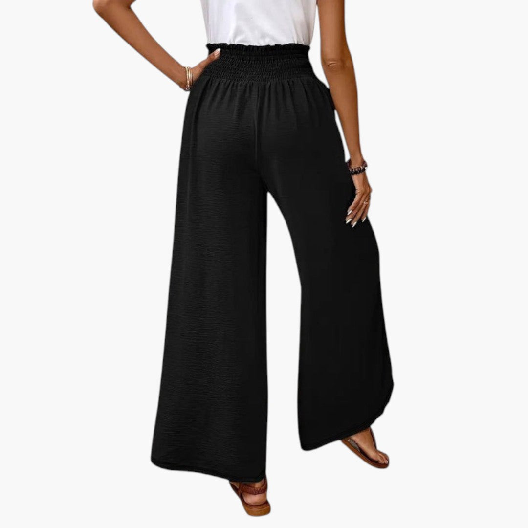 Pantalon Palazzo Femme avec Taille à Cordon