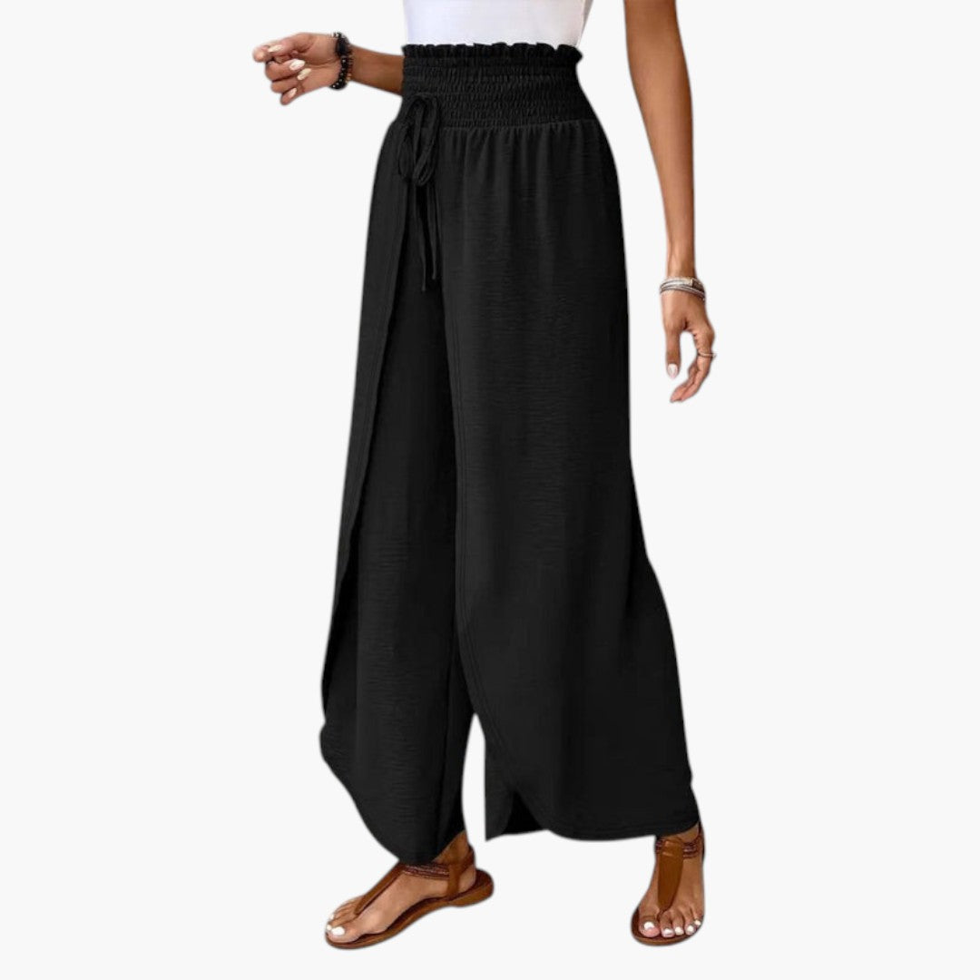 Pantalon Palazzo Femme avec Taille à Cordon