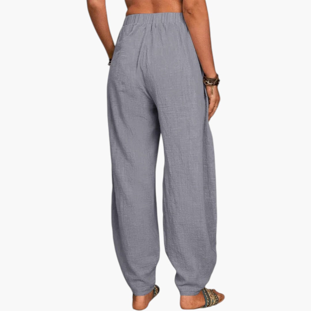 Palazzo-Hose für Damen mit Seitentaschen