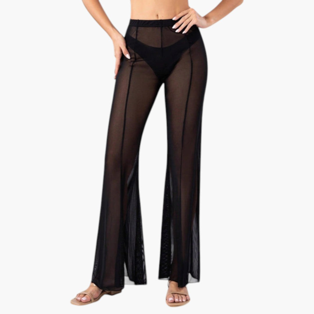 Pantalón de playa para mujer con cintura elástica
