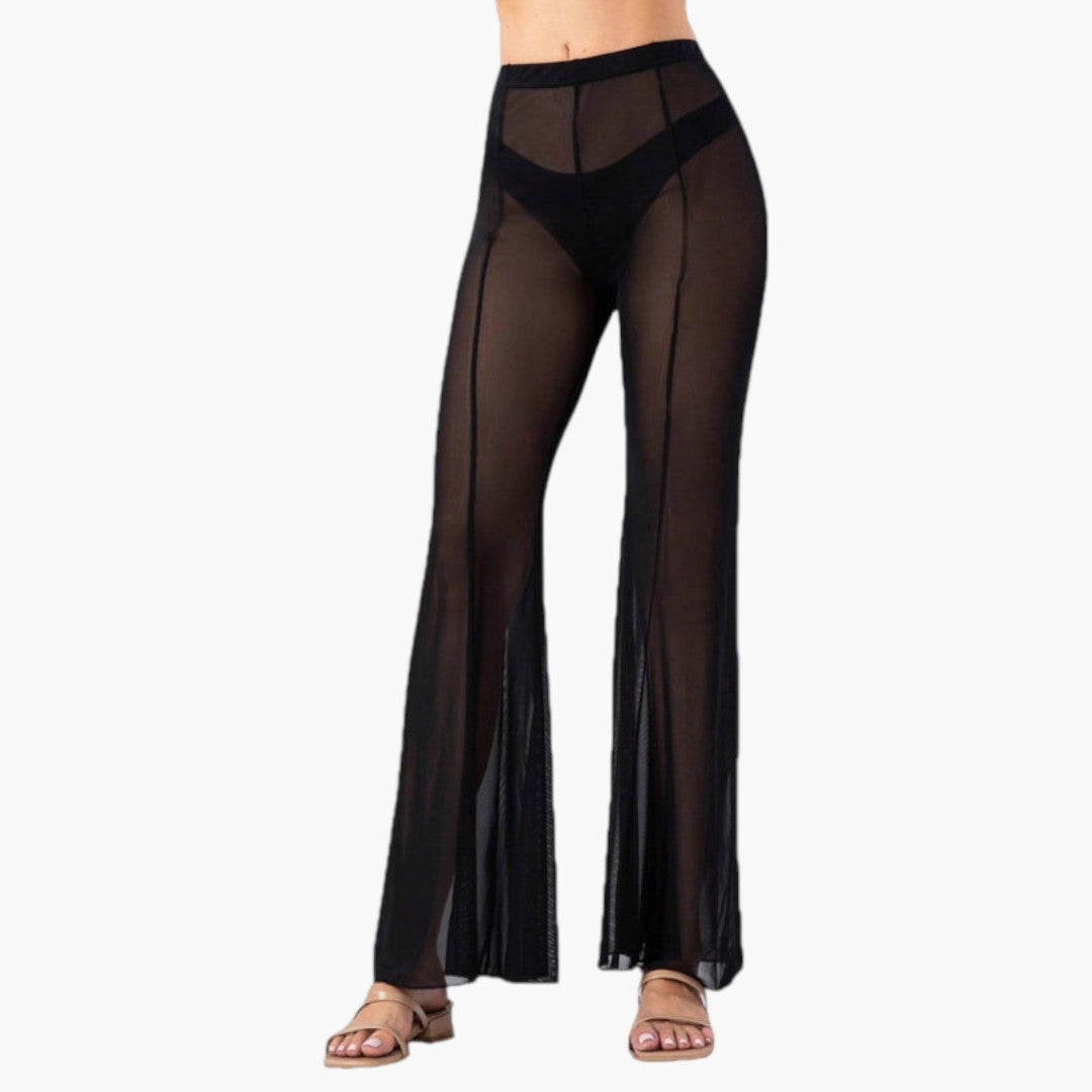 Pantalón de playa para mujer con cintura elástica