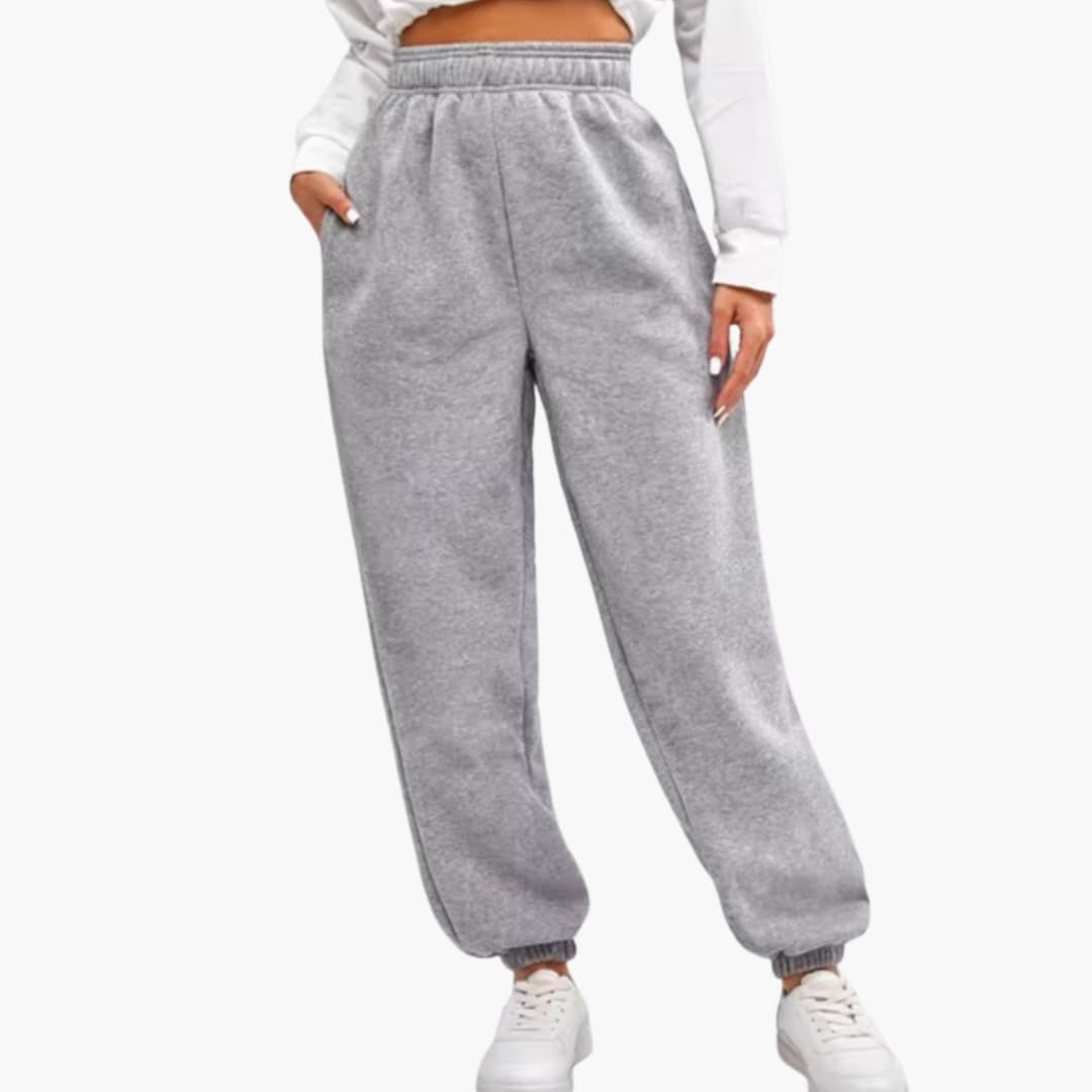 Pantalón mujer talle alto con piernas entalladas