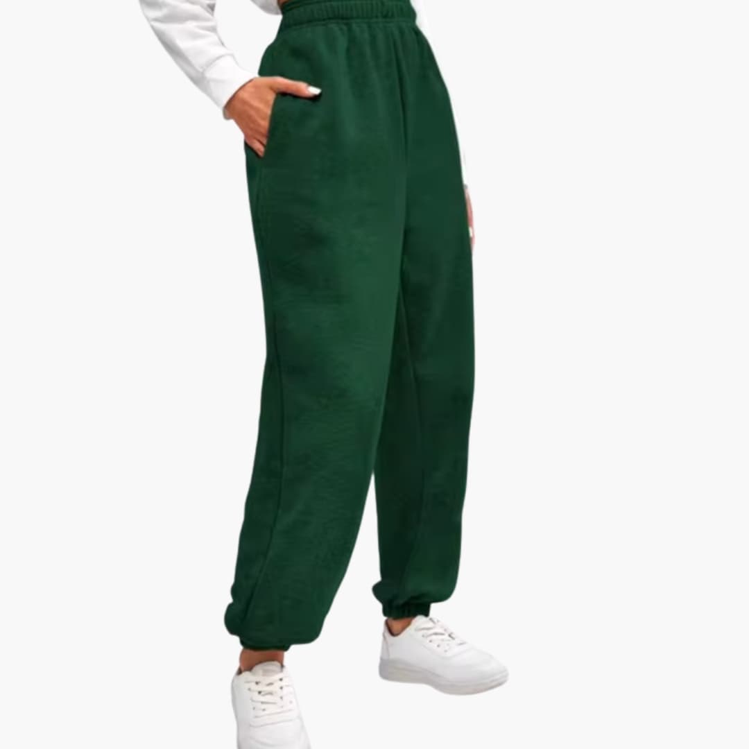 Pantalón mujer talle alto con piernas entalladas