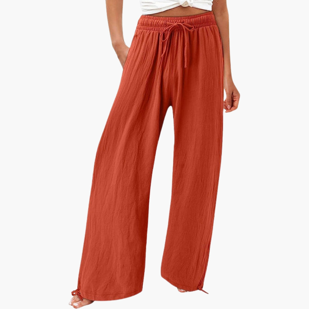 Pantalones para mujer con bolsillos laterales