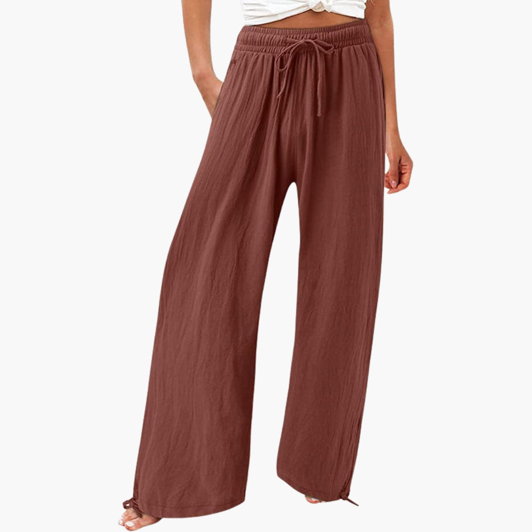 Pantalones para mujer con bolsillos laterales