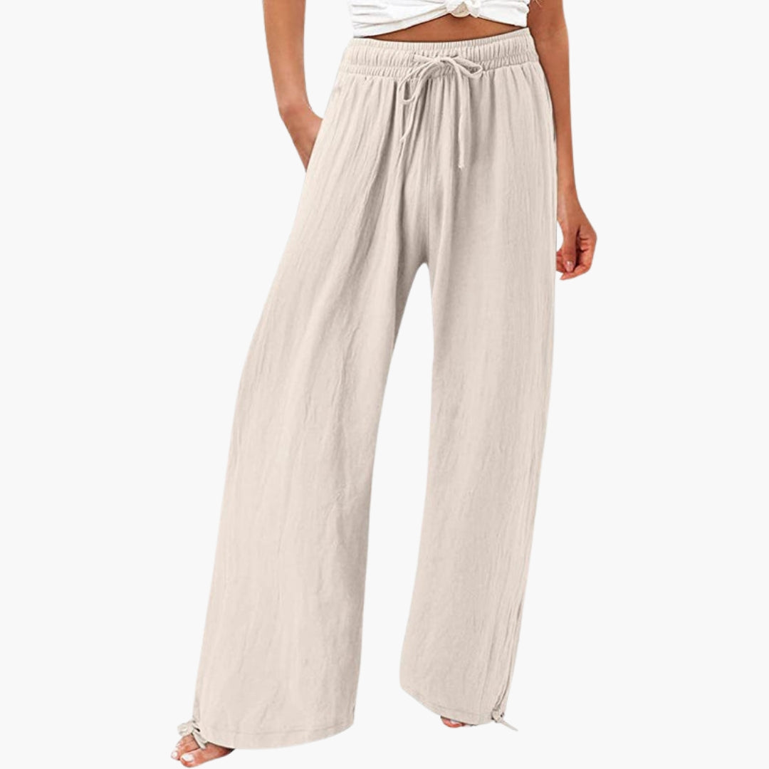Pantalones para mujer con bolsillos laterales