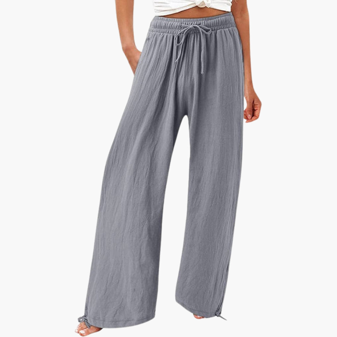 Pantalones para mujer con bolsillos laterales
