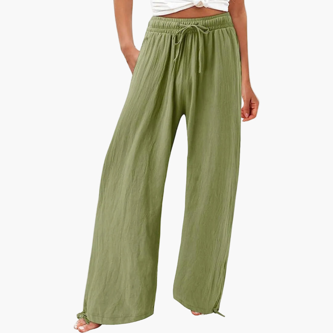 Pantalones para mujer con bolsillos laterales