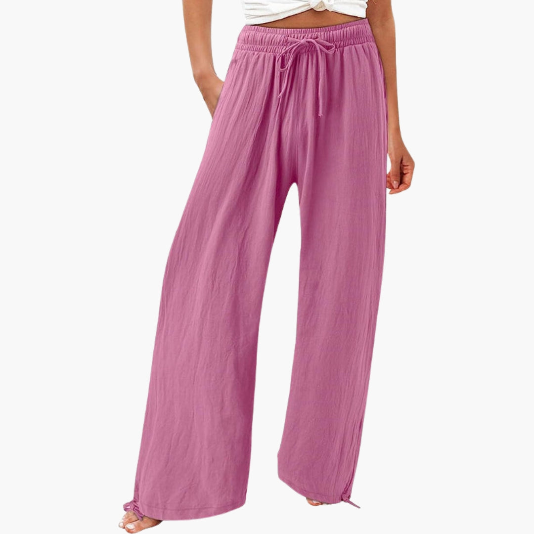 Pantalones para mujer con bolsillos laterales