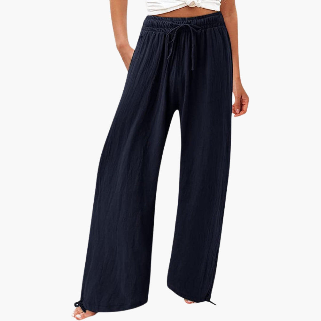 Pantalones para mujer con bolsillos laterales