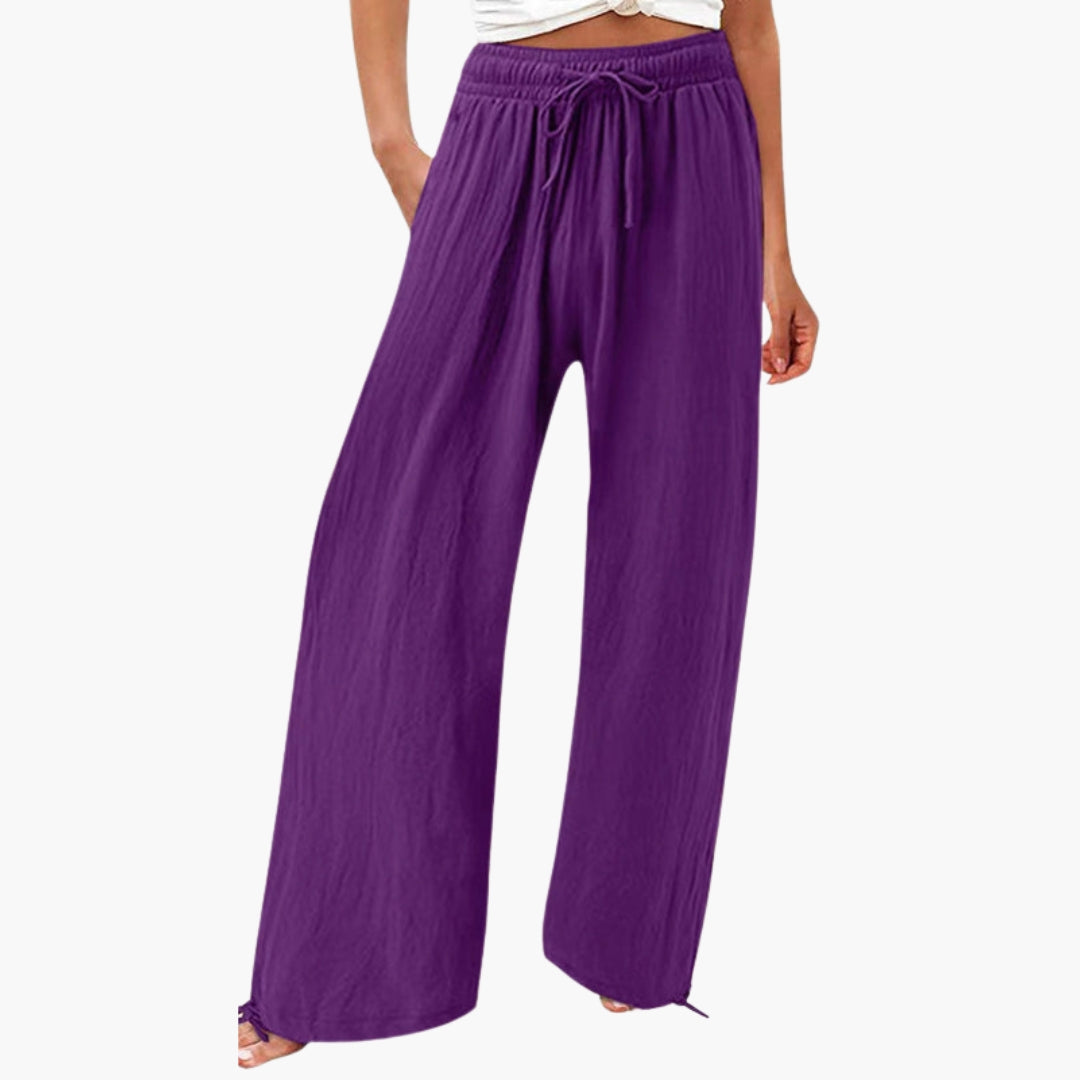 Pantalones para mujer con bolsillos laterales