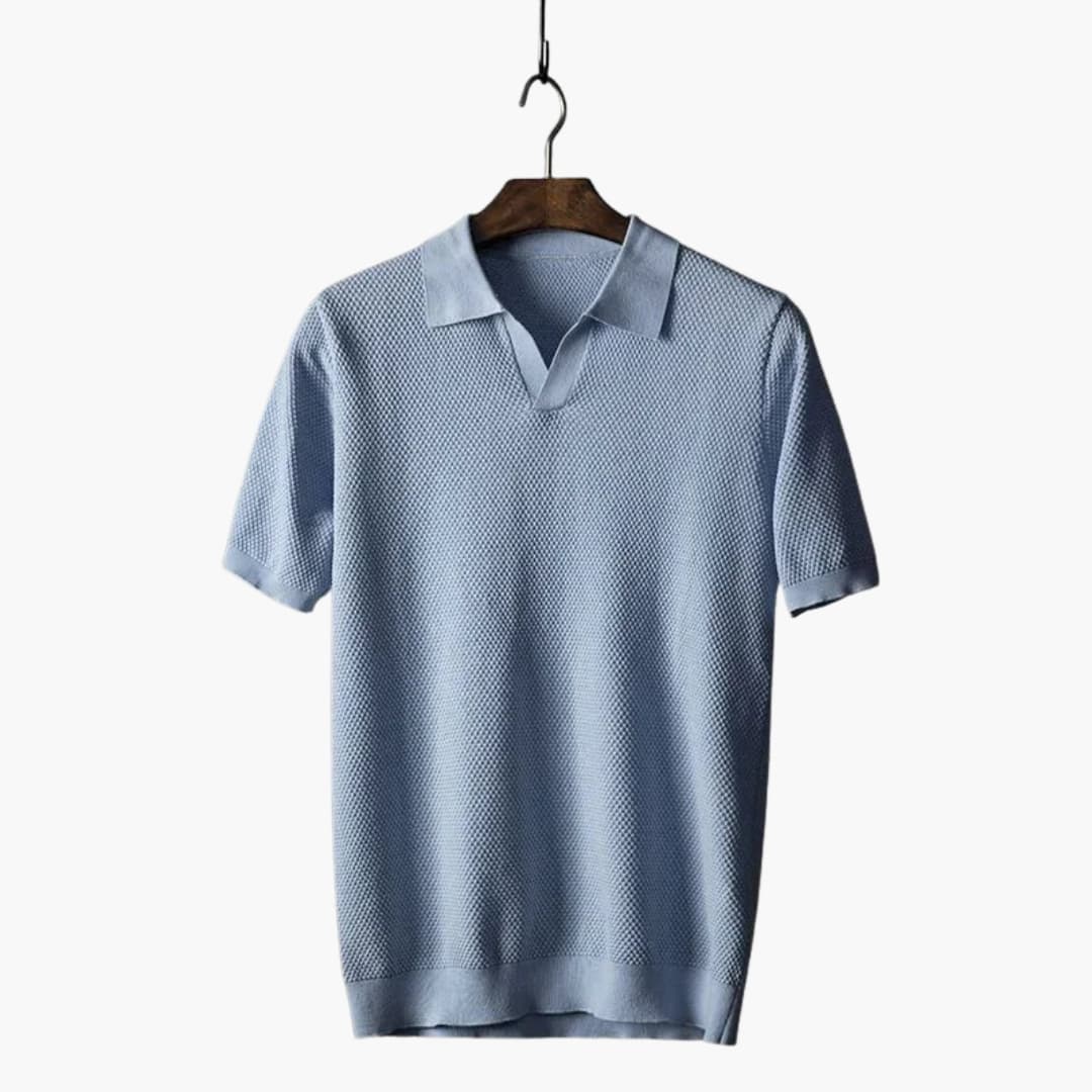 Polo Homme à Col Boutonné et Manches Courtes