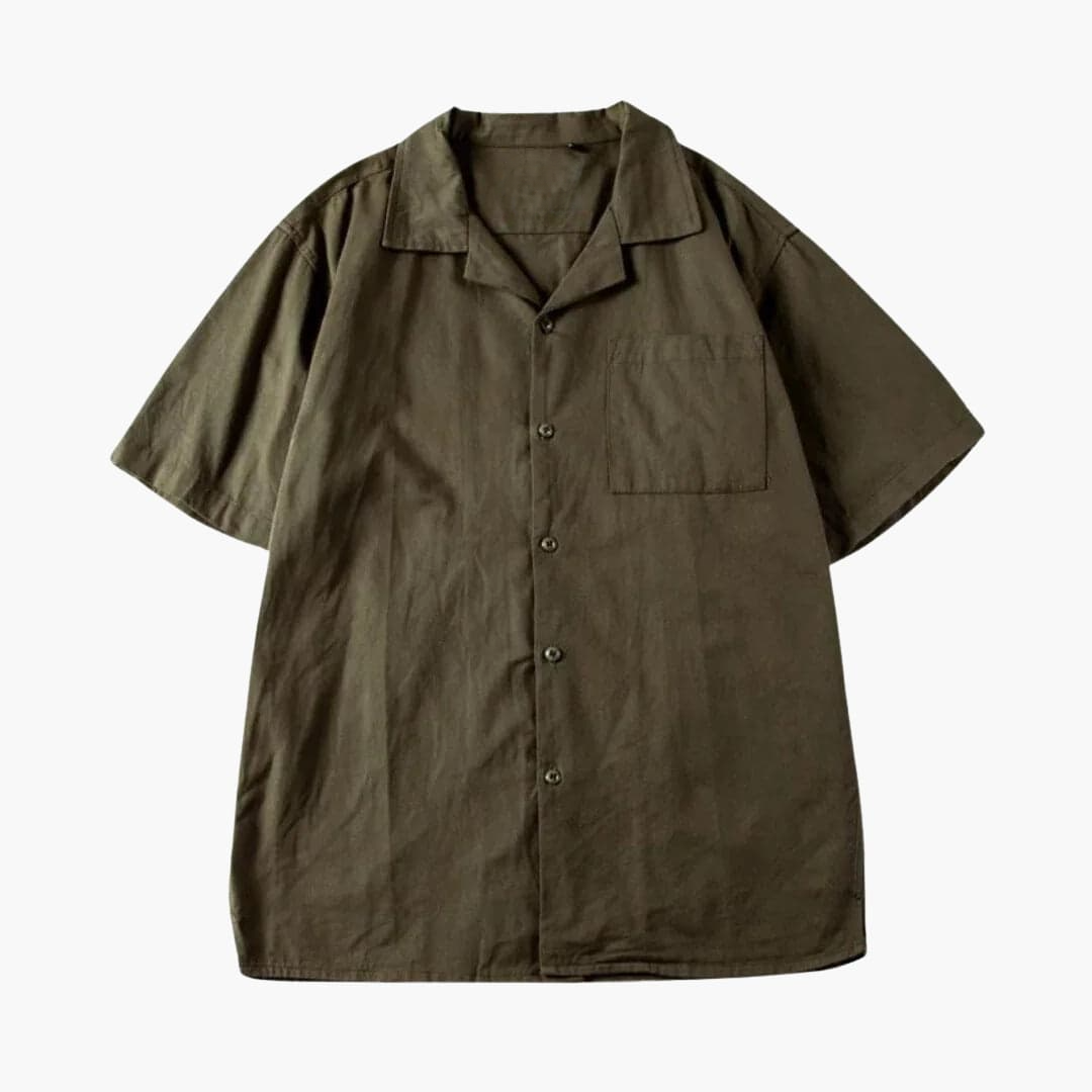 Polo homme avec col cubain et poche poitrine