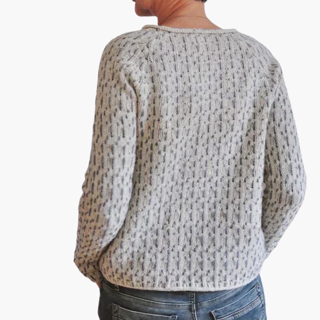 Strickpullover für Damen mit strukturiertem Muster, Rundhalsausschnitt und lässigem Schnitt