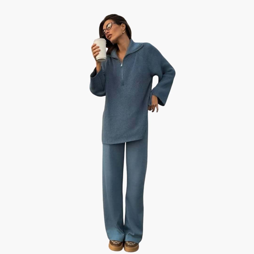 Women's loose fit half-zip pullover