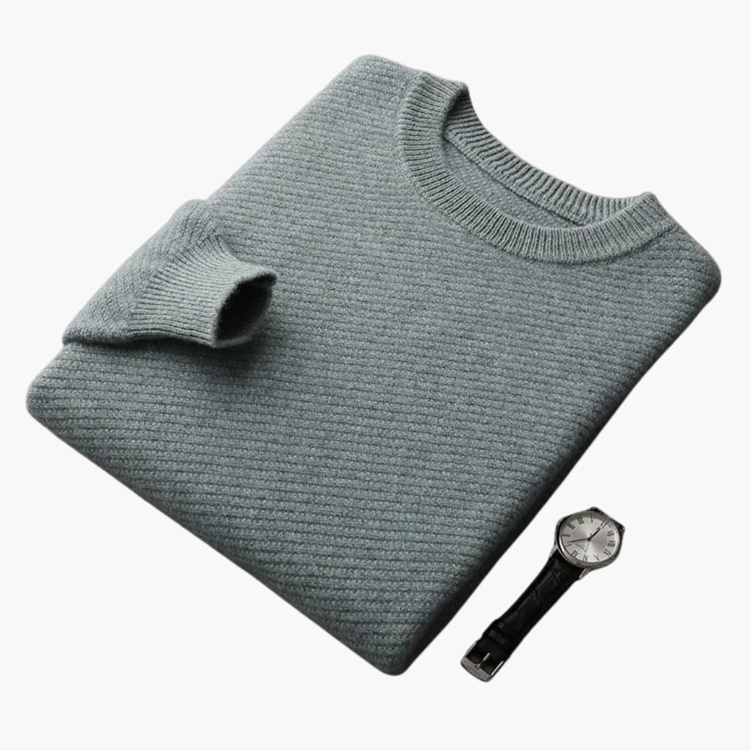 Camisola de gola alta de malha para homem com mangas compridas