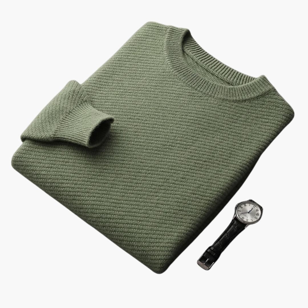 Camisola de gola alta de malha para homem com mangas compridas