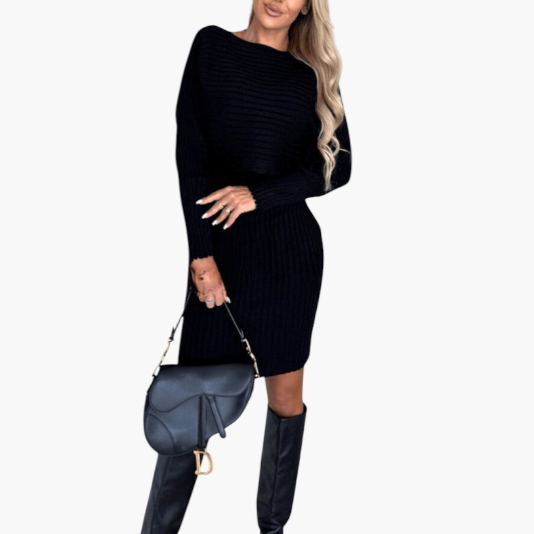 Robe de Malha para Senhora com Superfície Canelada