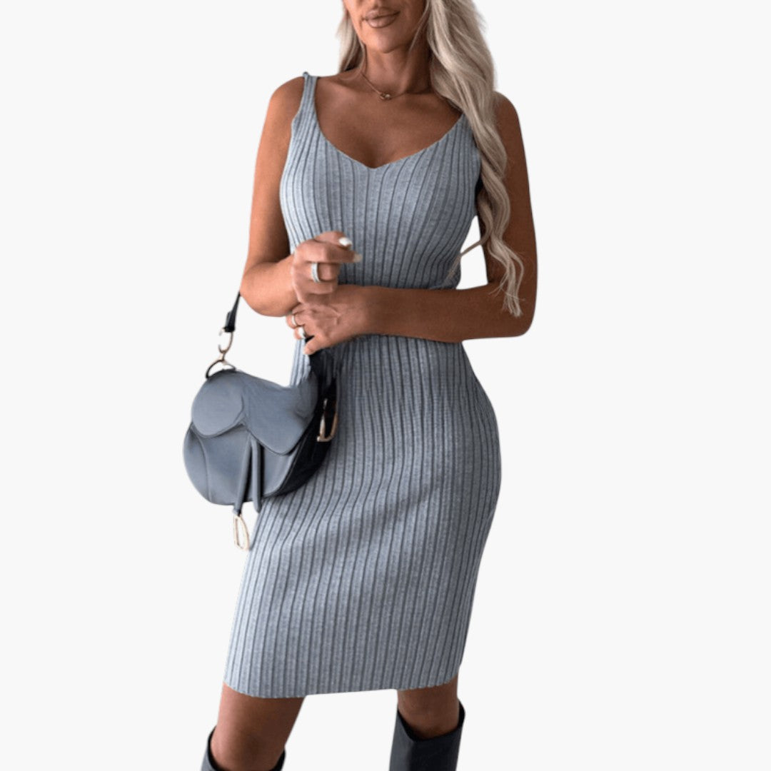 Robe de Malha para Senhora com Superfície Canelada